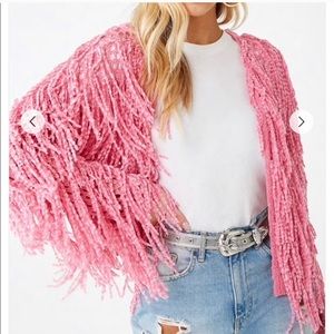 Bubble Gum Shaggy Cardigan